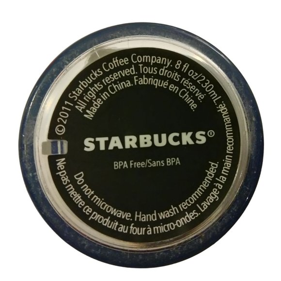 Starbucks Cup Winter Sledding Scene 2011 Blue white 8 OZ - Picture 8 of 14